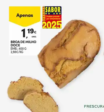 Continente Broa de milho doce promoção