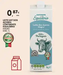 Continente Leite uht dos açores continente equilíbrio promoção