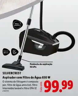 Lidl SILVERCREST Aspirador com Filtro de Água 650 W promoção