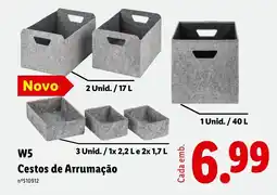 Lidl W5 Cestos de Arrumação promoção