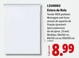 Lidl LIVARNO Estore de Rolo promoção