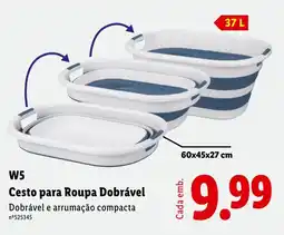 Lidl W5 Cesto para Roupa Dobrável promoção