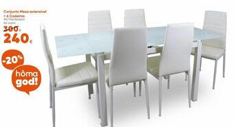 Hôma Conjunto de mesa e cadeiras promoção