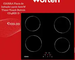 Worten CIARRA Placa de Indução 59cm 6000W Timer Touch Button promoção