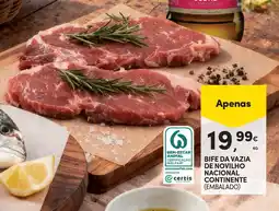 Continente Bife da vazia de novilho nacional continente (embalado) promoção