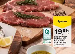 Continente Bife da vazia de novilho nacional continente (embalado) promoção