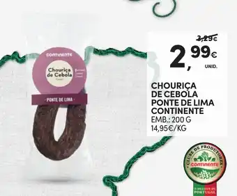 Continente Chouriça de cebola ponte de lima continente promoção