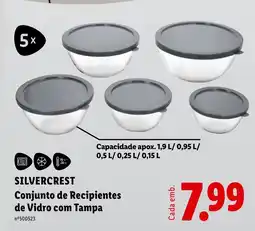 Lidl SILVERCREST Conjunto de Recipientes de Vidro com Tampa promoção