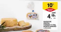 Continente Queijo de ovelha curado/c/sal monte ganhão promoção