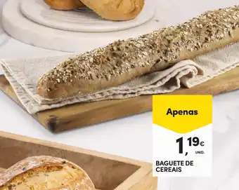 Continente Baguete de cereais promoção