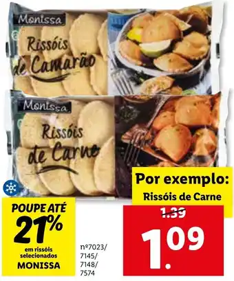 Lidl Monissa Rissóis de Carne promoção