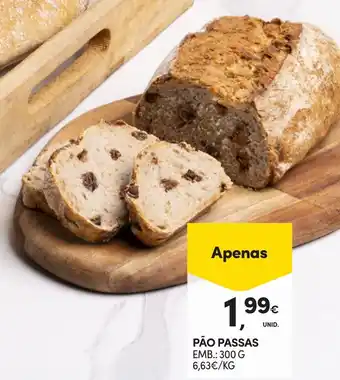 Continente Pão passas promoção
