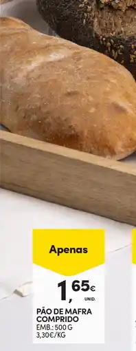 Continente Pão de mafra comprido promoção