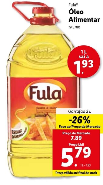 Lidl Fula Óleo Alimentar 3L promoção