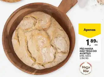 Continente Pão massa mae trigo do alentejo promoção