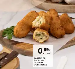 Continente Pastéis de bacalhau cozinha continente promoção
