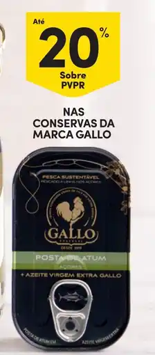 Continente Nas conservas da marca gallo promoção