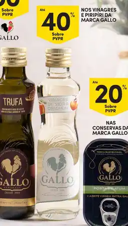 Continente Nos vinagres e piripíri da marca gallo promoção