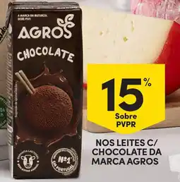 Continente Nos leites c/ chocolate da marca agros promoção