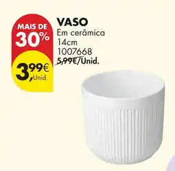 Pingo Doce Vaso Em cerâmica 14cm promoção