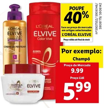 Lidl L'Orèal Elvive Champô promoção