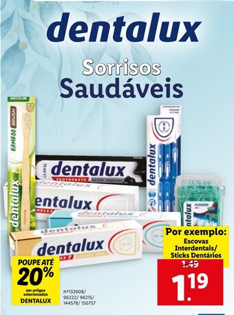 Lidl Dentalux Escovas Enterdentais/ Sticks Dentários promoção