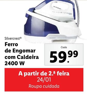 Lidl Silvercrest Ferro de Engomar com Caldeira 2400W promoção