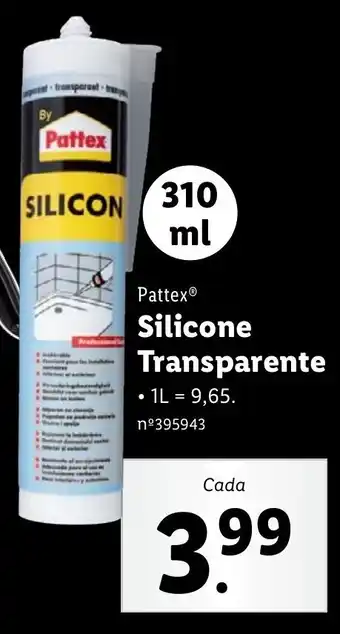 Lidl Patex Silicone Transparente 310ml promoção