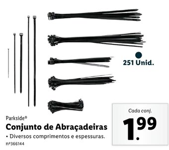 Lidl Parkside Conjunto de Abraçadeiras 251 Unid promoção
