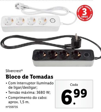 Lidl Silvercrest Bloco de Tomadas promoção