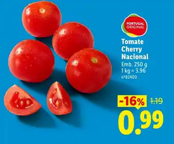 Lidl Tomate Cherry Nacional promoção