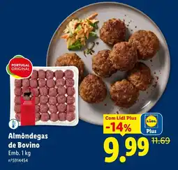 Lidl Almôndegas de Bovino promoção