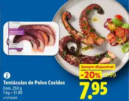 Lidl Tentáculos de Polvo Cozidos promoção
