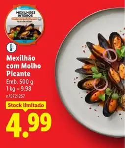 Lidl Mexilhão com Molho Picante promoção