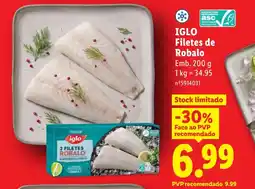 Lidl IGLO Filetes de Robalo promoção