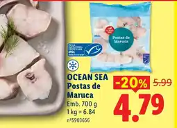 Lidl OCEAN SEA Postas de Maruca promoção