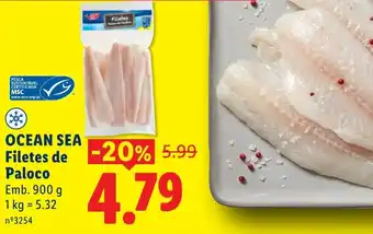 Lidl OCEAN SEA Filetes de Paloco promoção