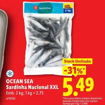 Lidl OCEAN SEA Sardinha Nacional XXL promoção