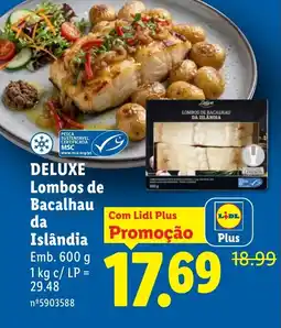 Lidl DELUXE Lombos de Bacalhau da Islândia promoção