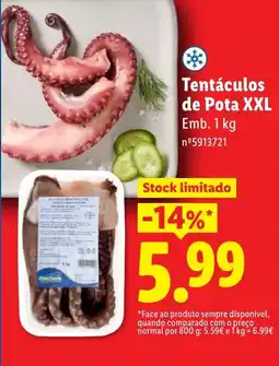 Lidl Tentáculos de Pota XXL promoção