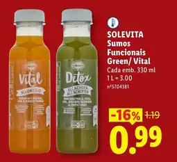 Lidl SOLEVITA Sumos Funcionais Green/Vital Cada promoção