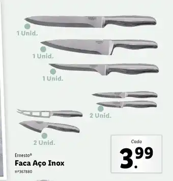 Lidl Ernesto Faca Aço Inox promoção