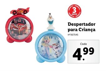 Lidl Despertador para Criança promoção