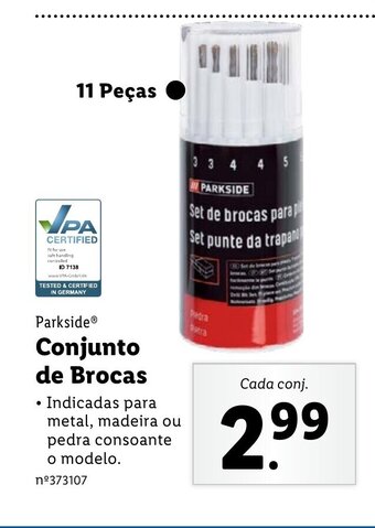 Lidl Parkside Conjunto de Brocas promoção