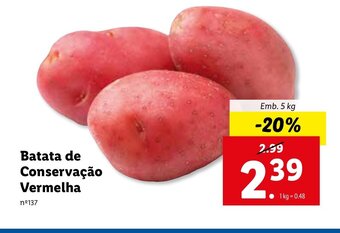 Lidl Batata de Conservação Vermelha promoção