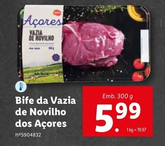 Lidl Bife da Vazia de Novilho dos Açores promoção