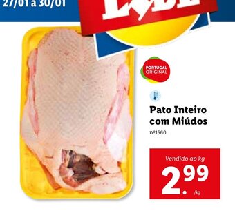 Lidl Pato Inteiro com Miúdos promoção