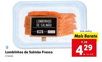 Lidl Lombinhos de Salmão Fresco promoção