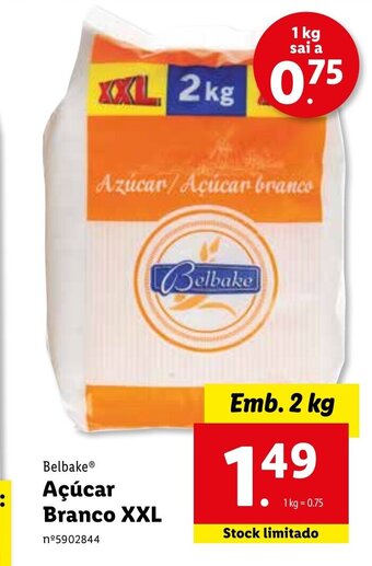 Lidl Belbake Açúcar Branco XXL promoção