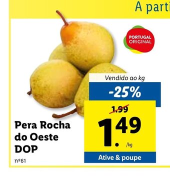 Lidl Pera Rocha do Oeste DOP promoção